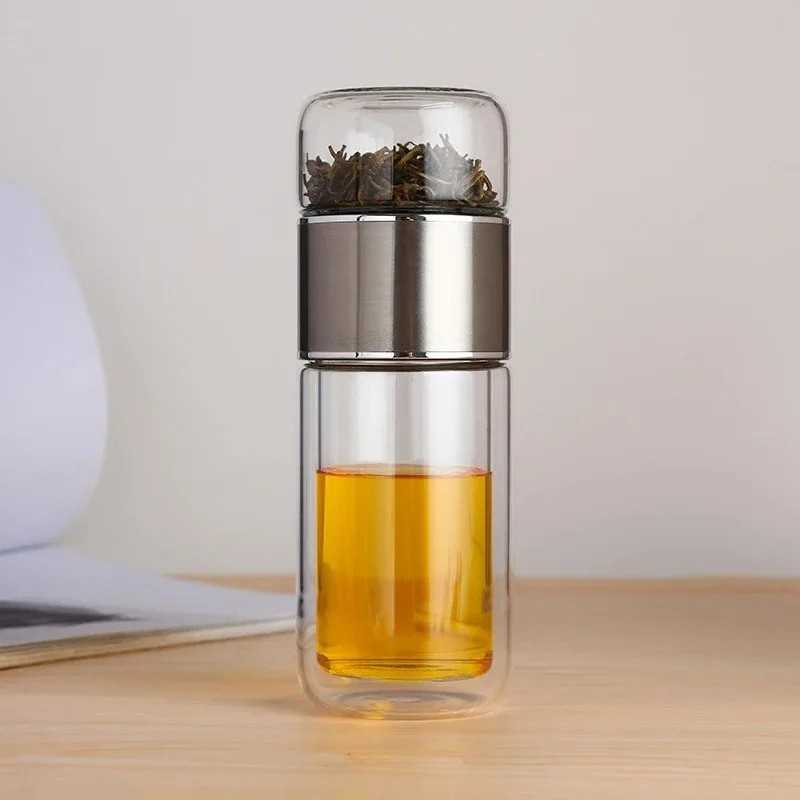 ZauberTee™ - Borosilicate glass tea bottle with infuser 390ml