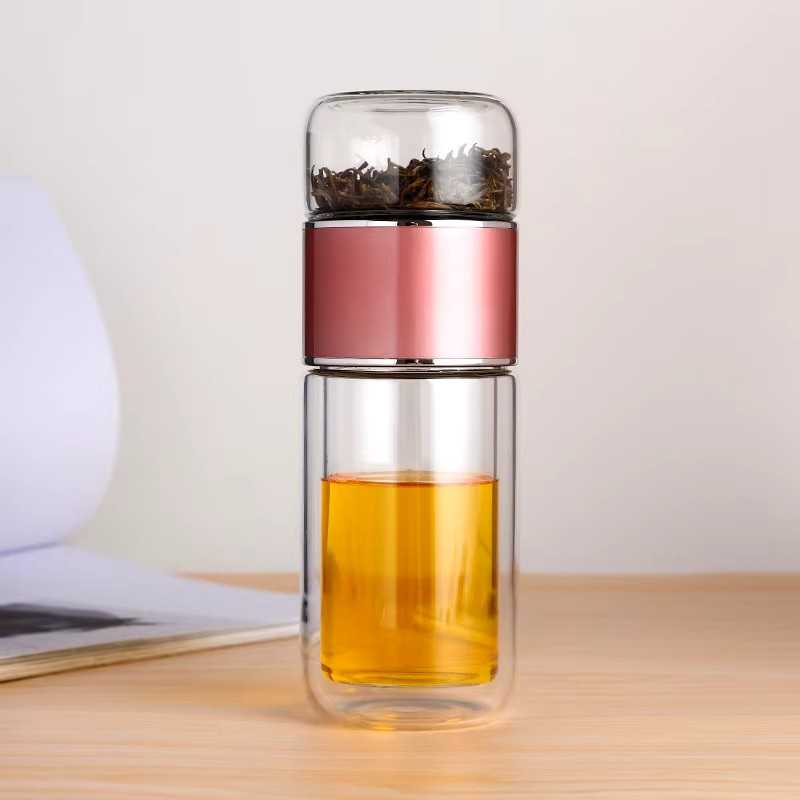 ZauberTee™ - Borosilicate glass tea bottle with infuser 390ml