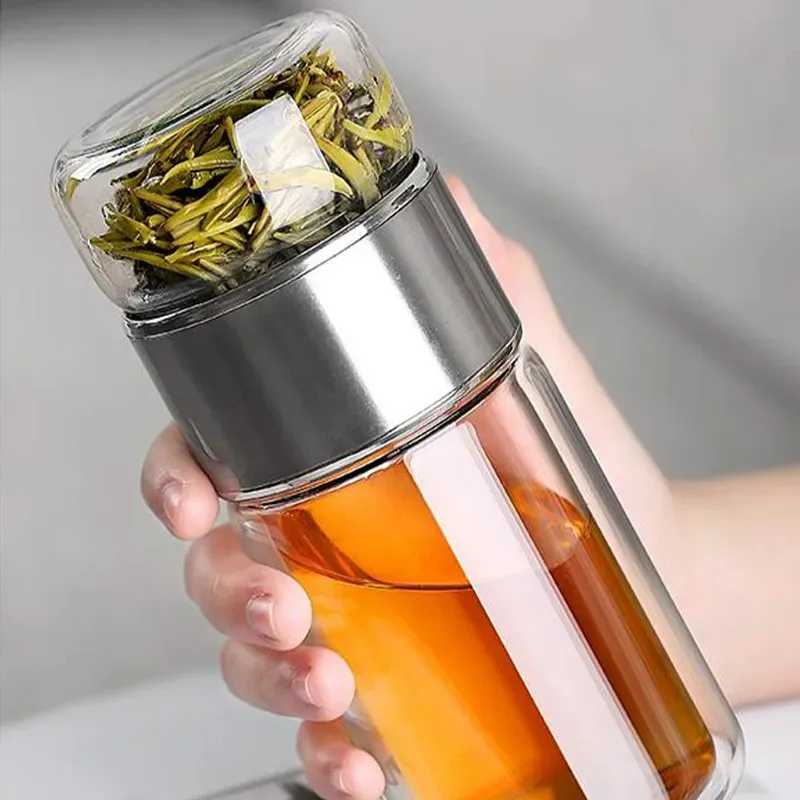 ZauberTee™ - Borosilicate glass tea bottle with infuser 390ml